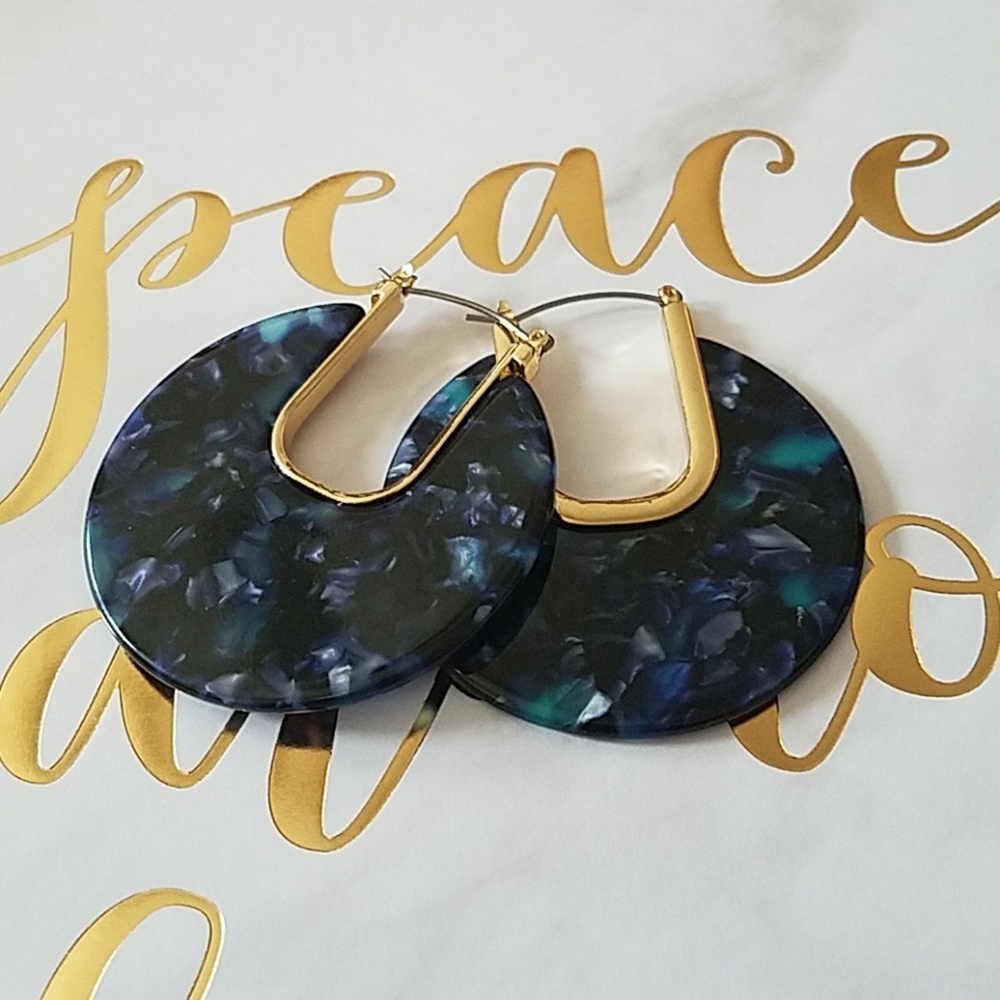 Cut out celluloid earrings